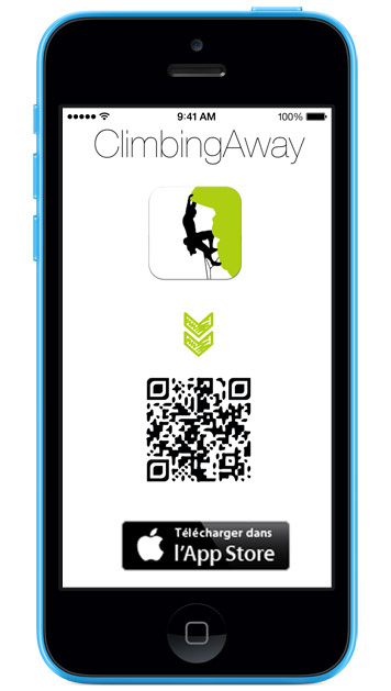 Télécharge ClimbingAway sur l'AppStore ou scanne directement le QRCode Télécharge ClimbingAway sur l'AppStore ou scanne directement le QRCode