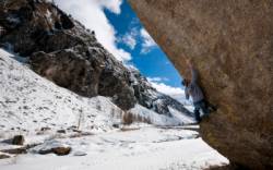 Falaise de la cascade de Lillaz